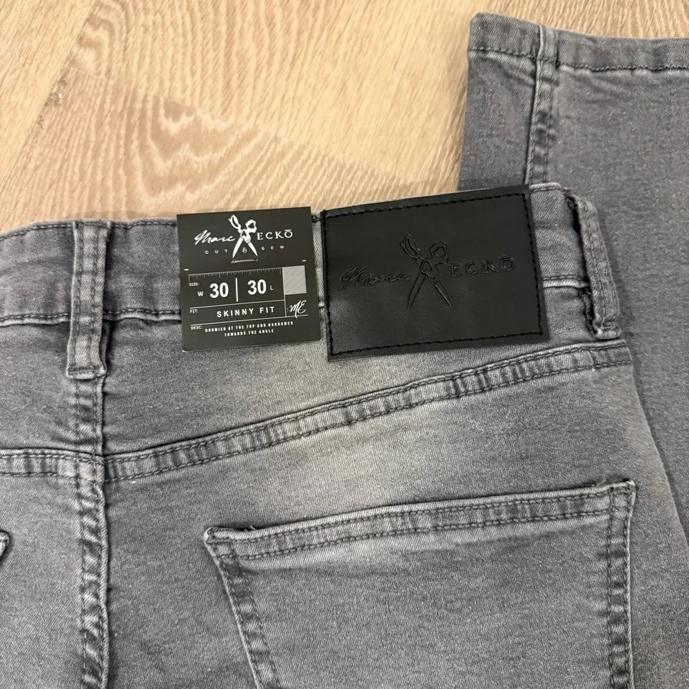Marc Ecko Men's Cut & Sew Charcoal Slim Jeans Size 30x30 Street Wear Grunge